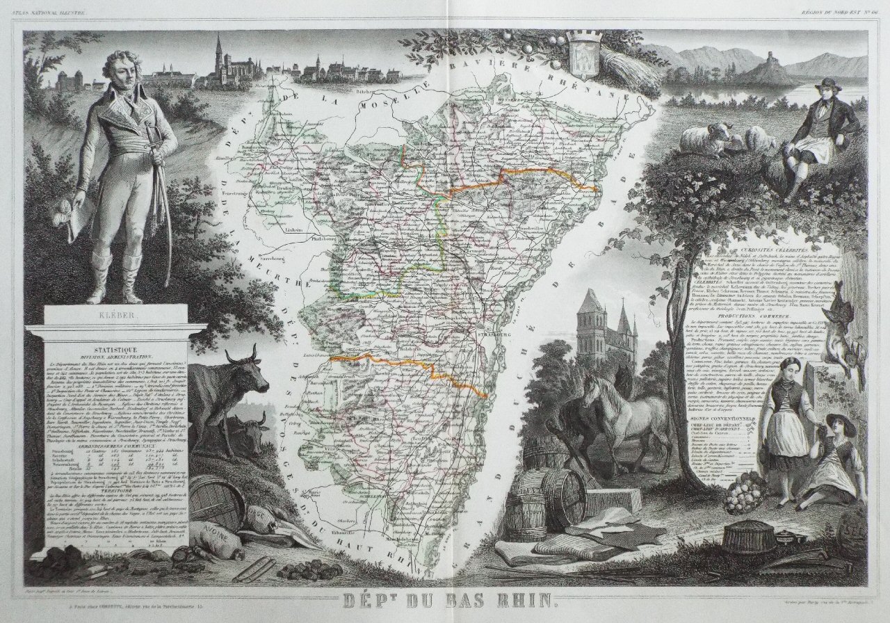 Map of Rhin, Bas